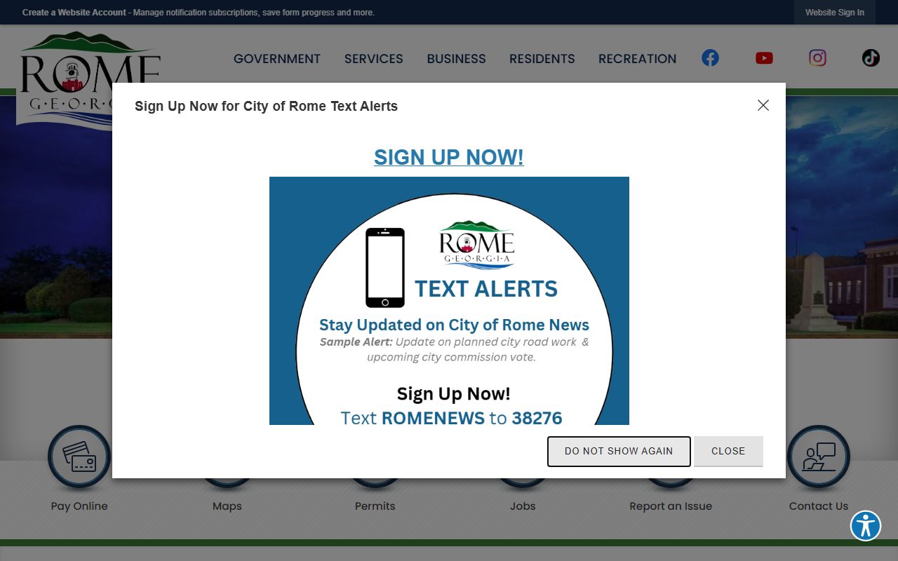 Rome Georgia city, home of Floyd County Superior Court