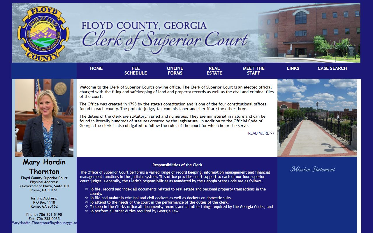 Floyd County Superior Court website at floydsuperiorcourt.com for dissolution of marriage records