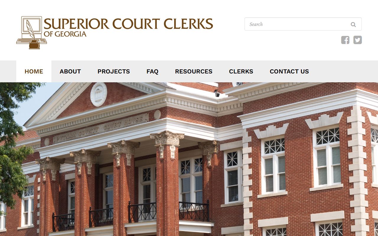 Superior Court Clerks of Georgia association homepage for finding county dissolution of marriage records